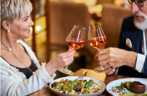 couple toasting